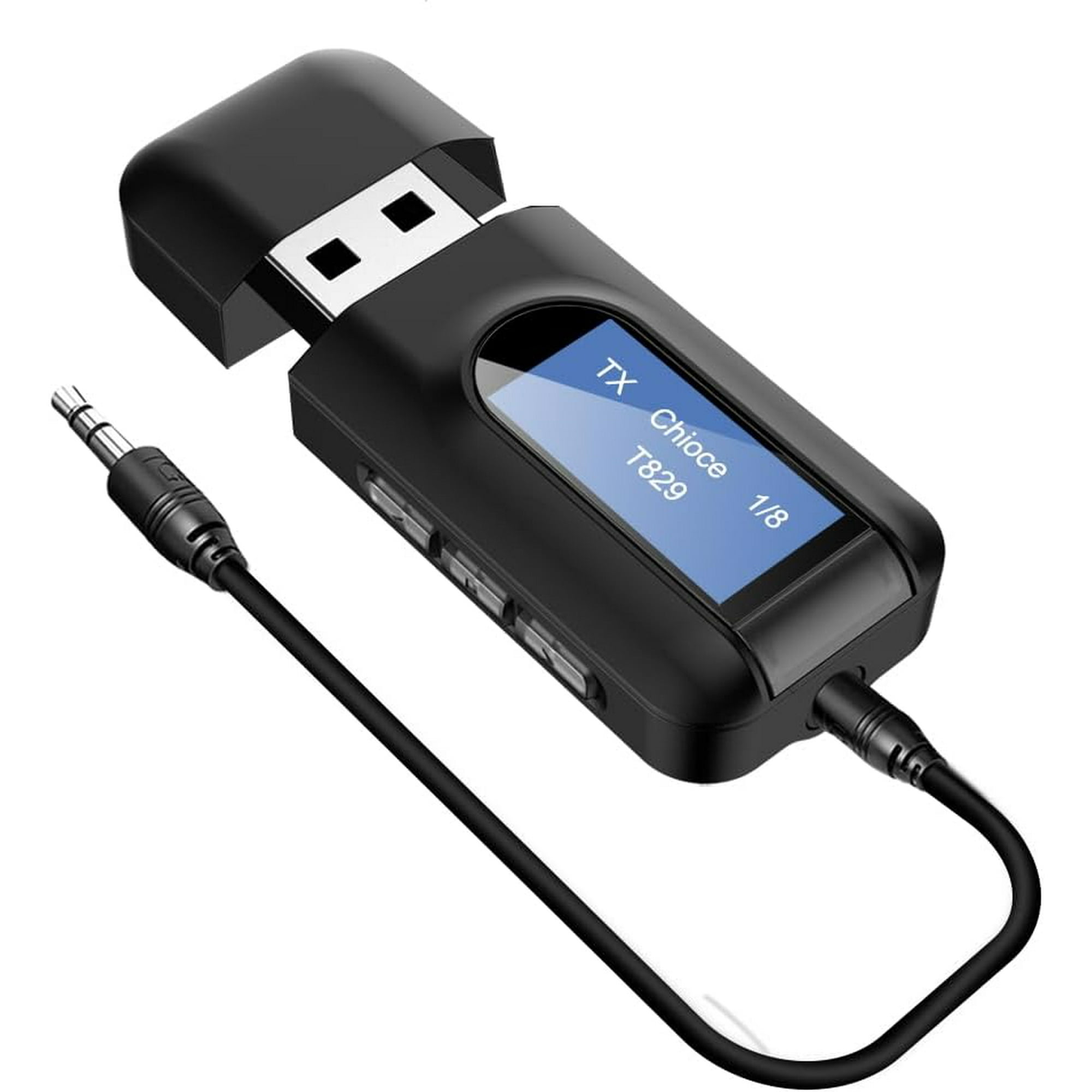 Bluetooth USB Transmitter for TV to Wireless Headphones aptX Low Latency 2 in 1 Transmitter Receiver V5.0 Bluetooth Adapter for TV PC Car Speaker Home Stereo Airplane Boat Gym Plug and Play Walmart