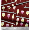 thumbnail image 2 of Soimoi polyester Crepe Fabric Wine Glass Bar Printed Craft Fabric by the Yard 42 Inch Wide, 2 of 3