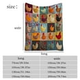 thumbnail image 3 of YOUMAI ‌Rooster Plaid Print Blanket - Cute Cozy Chicken Throw Quilt, Lightweight Flannel for Couch Bed Sofa, Funny Farmhouse Decor for Adults, 3 of 9