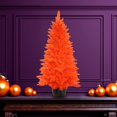 thumbnail image 6 of Kurt Adler 4.5-Foot Battery-Operated Pre-Lit Halloween Orange Potted Tree With Orange LED Lights, 6 of 7