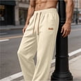 thumbnail image 6 of SOOMLON Viscose Pants for Men Big and Tall Long Pants Loose Elastic Waist Drawstring Trousers Cooling Draped Pants, 6 of 8