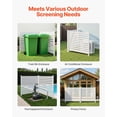 thumbnail image 6 of 48" W x 48" H Vinyl Fence Panels, Air Conditioner Fence, Outdoor Privacy Screens for Trash Can, Pool Equipment Enclosure, Privacy Screen Kit Louvered Panels (2 Panels), 6 of 12