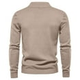 thumbnail image 3 of HAiming Men Knitted Sweaters Solid Color Long Sleeved Half Turtleneck Pullover Tops Fall Winter Casual Slim Jumper, 3 of 3