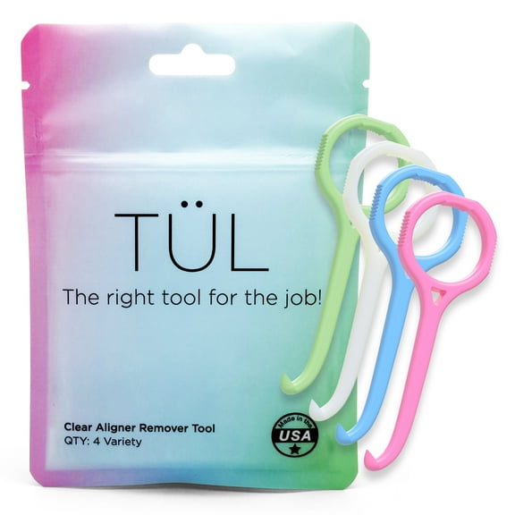 TÜL | Only Invisalign Remover Tool Made in The USA | Lifetime Replacements | Ortho Recommended Aligner Remover Tool & Retainer Remover Tool | Variety 4 Pack | Top Invisalign Accessories