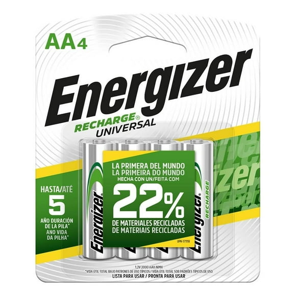 Pila Recargable AA Energizer 1,2V 700 mah