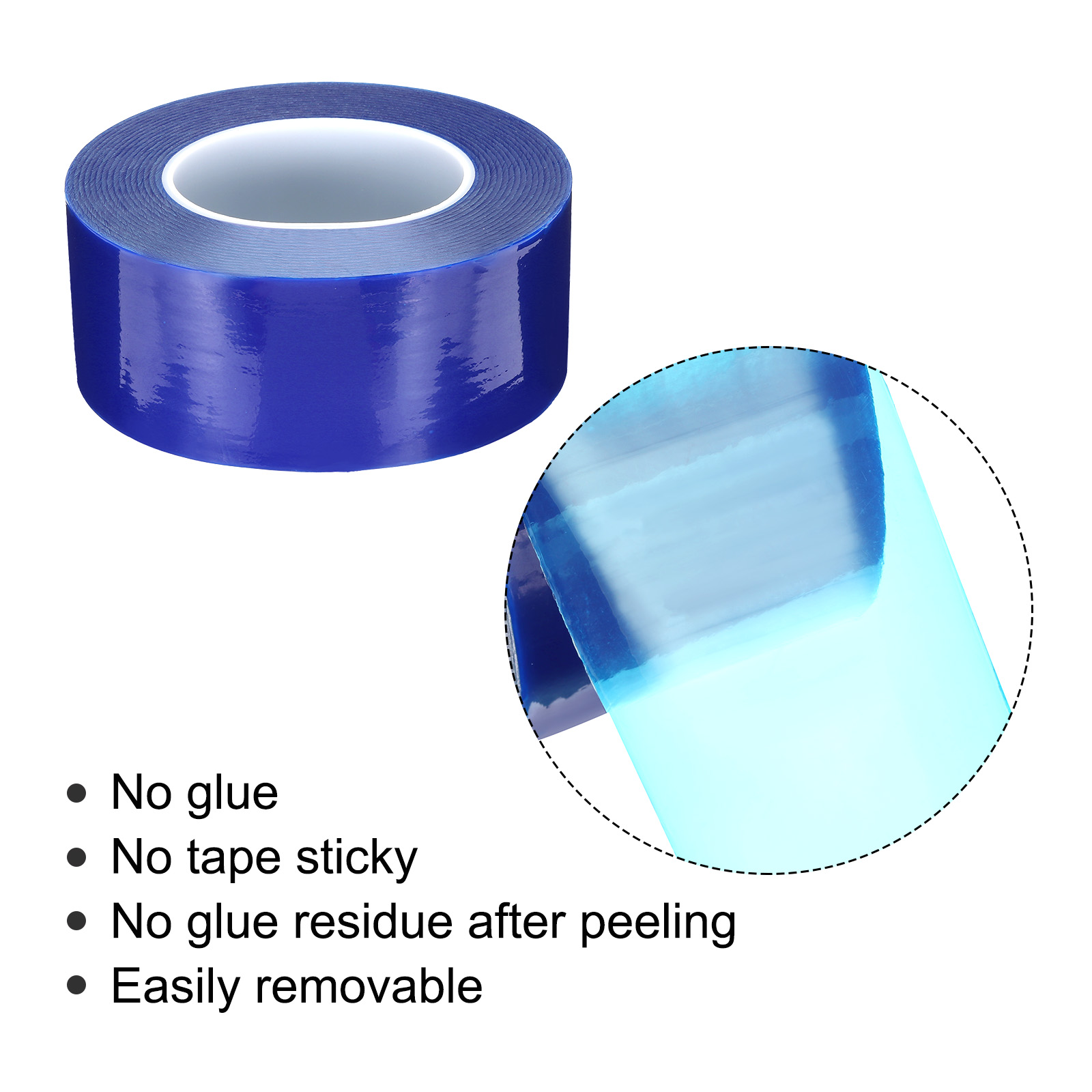 Unique Bargains PE Protective Film for Aluminum Doors and Surfaces Protection Blue 2.36" x 656Ft