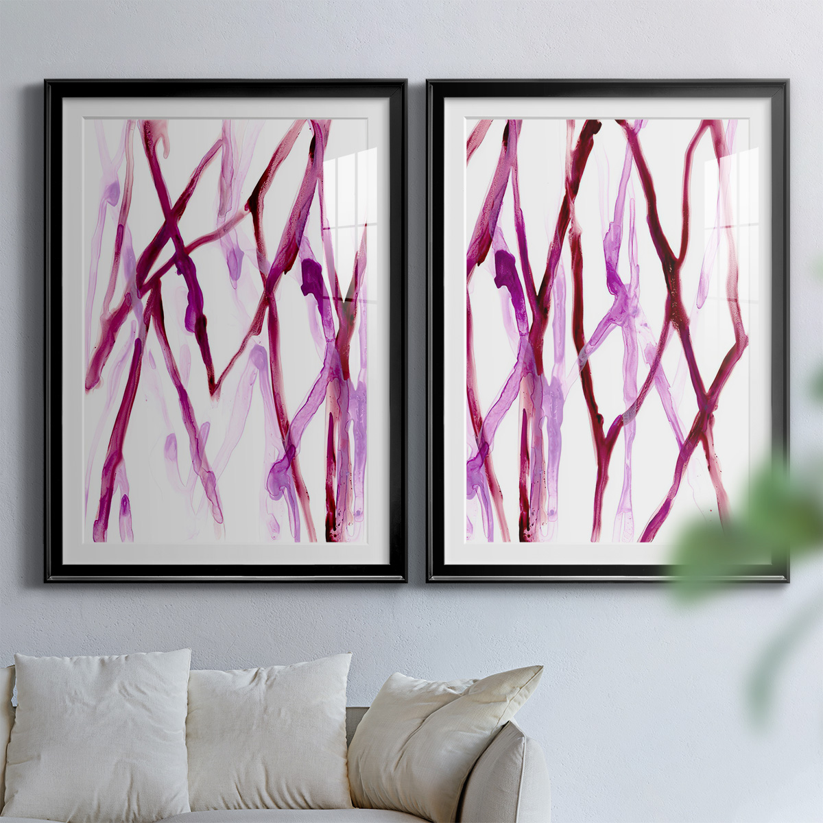 Wexford Home Runnel XV Premium Framed Print, 18.5" x 24.5" - Ready to Hang, Black (Set of 2)