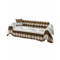 thumbnail image 2 of Brown Plaid Sofa Covers for 3 Cushion Couch,Washable Sectional & L Shape Couch Covers for Dog/Cat/Kid,Country Buffalo Star Barn Vintage Farm Non Slip Sofa Slipcover Tassel Futon Cover 71''x150'', 2 of 8