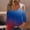 Blue plus size fall tops a1, variant on thefmos Fall Pullover Tops for Women Plus Size 3/4 Sleeve V Neck Cold Shoulder Blouses Cute Boho Eyelet Casual Solid Comfy Work Clothes, Blue L