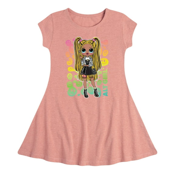 LOL OMG! Fashion Dolls - Rainbow ALT Girl - Toddler & Youth Girls Fit & Flare Dress