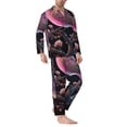 thumbnail image 2 of Naloa Bird 2 Men’s Pajamas Set - Long Sleeve Button Down Sleep Shirt and Pajama Bottoms Sleepwear Set-Large, 2 of 7
