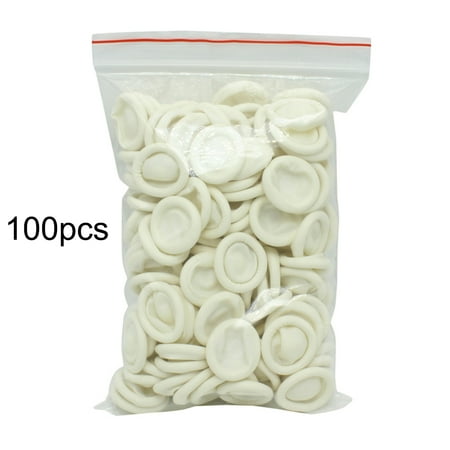 

100Pcs Disposable Latex Finger Cots Rubber Fingertips Protective Glove Industrial Grade Powder-Free Non-Chlorinated