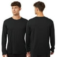 thumbnail image 6 of AllPro Men's Pro-Lock Classic Fit Long Sleeve T-Shirt, 100% Polyester Moisture Crewneck Tee Shirt (Greystone+Gold 2 Pack, L), 6 of 7