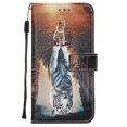 thumbnail image 1 of Compatible avec Samsung Galaxy A21 Étui Portefeuille en Cuir avec Support de Carte Motif - Cat et Tiger, 1 of 4