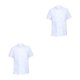 thumbnail image 1 of Naiovety Uniforme Uniformes resistentes al desgaste Chaqueta de cocina Hebilla Poliéster transpirable Textura uniforme Cómodo Colorfast XXL Blanco XL 2Conjunto, 1 of 1