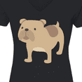 thumbnail image 4 of Inktastic Bulldog Women's V-Neck T-Shirt, 4 of 5