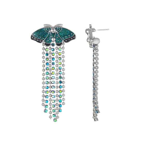 Way to Celebrate Halloween Luna Moth Drop Earrings