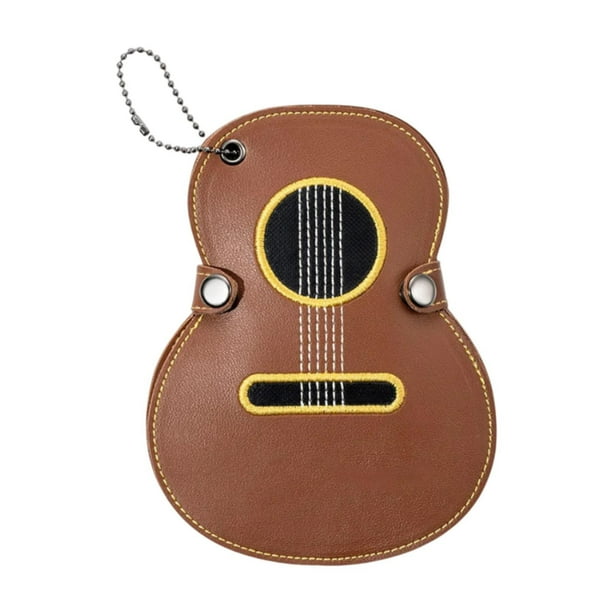 Estuche para púas de guitarra acústica marrón