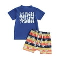 thumbnail image 4 of Teen Boy Clothes Boys Outfits Sets Kids Spring Summer Cotton Striped Print Sleeveless Beach 0 6 12 18 24 Months 2T 3T Boys' Clothing Tees and Shorts 2-Piece Set, 4 of 9