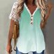 thumbnail image 2 of Gibobby Camisetas Mujer Baratas Manga Corta Camiseta manga corta con cuello en V sexy verano para mujer Gradación(Morado,CH), 2 of 5