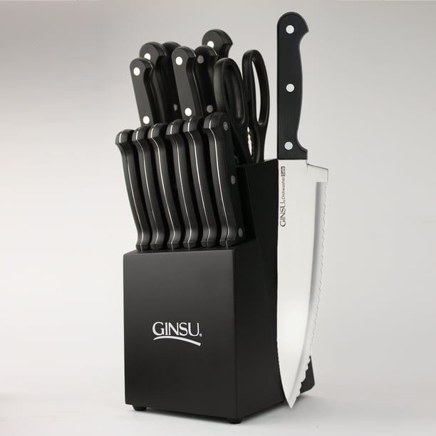 ginsu knife set with block