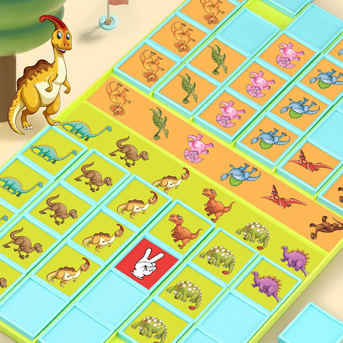 Keyohome Dinosaur Matching Game for Kids Adults Sheep Flip Memory Card Game Reusable Animal Matching Cards Board Games