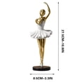 thumbnail image 5 of YOHAVEN Girl Resin Sculpture Ballerina Figurine 9.84 Inch, Desktop Art Statue for Bedroom Living Room Office Tabletop Home Decoration Birthday Anniversary Holiday Gift, 5 of 5