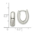 thumbnail image 2 of 925 Sterling Silver Hinged Polished Oval Hoop Earrings 14x5mm Wide Hoop Earring for Women, 2 of 2