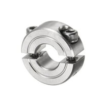 Uxcell Double Split Clamp-On Shaft Collar 3/8" Bore Two-Piece Clamping Collar, 7/8" OD, 11/32" Width, Stainless Steel