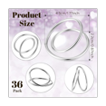 thumbnail image 2 of 36Pcs Metal Spiral Napkin Ring Buckles Simple Napkin Rings for Weddings Reception Buffet Table Decor Silver, 2 of 5