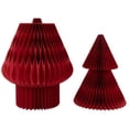 thumbnail image 4 of Northlight Tall Foldable Accordion Honeycomb Paper Christmas Tree - 4' - Red, 4 of 7
