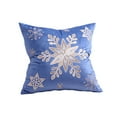 thumbnail image 3 of Christmas Throw Pillow Covers 18x18" Christmas Snowflakes Throw Cushion Cover with Invisible Zipper Closure One No Pillow Insert Christmas Decor, 3 of 7
