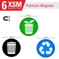 thumbnail image 2 of Recycle and Trash Logo Stickers - Organize Trash - for Metal or Plastic Garbage cans, containers and Bins - Indoor & Outdoor - Home, Kitchen, Office - Premium Decal (Magnetic - Compost, XSmall), 2 of 5