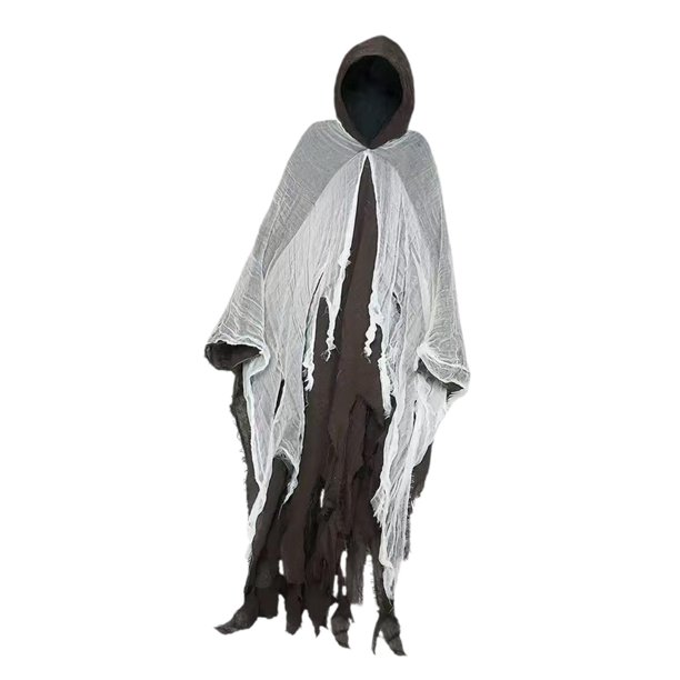Capa con capucha medieval de Halloween para fiesta temática, sala de escape, hombres y mujeres Café