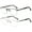 2 Pairs of Different Color, variant on 2 Pairs of Men Anti-blue Light Business Reading Glasses 4.00 Fashion Spring Hinge Silver Metal Readers +4.00 Strength