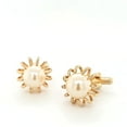 thumbnail image 2 of Big & Bold Vintage Handcrafted Gold Plated Faux Pearl Cufflinks, 2 of 13