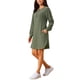 thumbnail image 4 of Vestido de camiseta de manga larga cómodo para mujer INSPIRE CHIC, textura ondulada única, ropa casual, talla XL, verde, 4 of 6