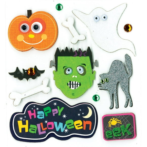 K&Company Autocollants Joyeux Halloween Grand Adhérences