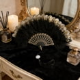 thumbnail image 6 of Rirozkan Folding Fan, Vintage Feather Hand Fan, Puffy Dance Performance Prop for Wedding, Garden Party, Events, Gifts, 6 of 6