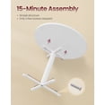thumbnail image 4 of VASAGLE Dining Table, Small Round Kitchen Table for 4 People, 31.5 x 29.4 Inches, for Dining Room, Living Room, Farmhouse, Water-Resistant, Snow White, 4 of 6