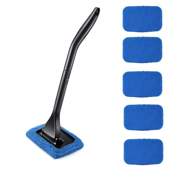 Yhmxh Windshield And Window Cleaner - Machine-Washable Microfiber Cloth Tool Handle With Pivoting Head For Cleaning Car And RV Glass By Non-Toxic Home Decor Spring Cleaning Supplies