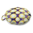 thumbnail image 1 of Astrology Round Floor Cushion with Handle, Charts of Zodiac Life Path Houses of Planets Destiny Foresight Pattern, Pillow for Living Room & Dorms, 18" Round, Violet and Multicolor, by Ambesonne, 1 of 4