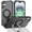 Black, variant on Mynvo Lightweight Case for iPhone 16 with Ring Holder Kickstand, Support Wireless Charging Rugged Heavy Duty Durable Cover Case for Women Men, Black