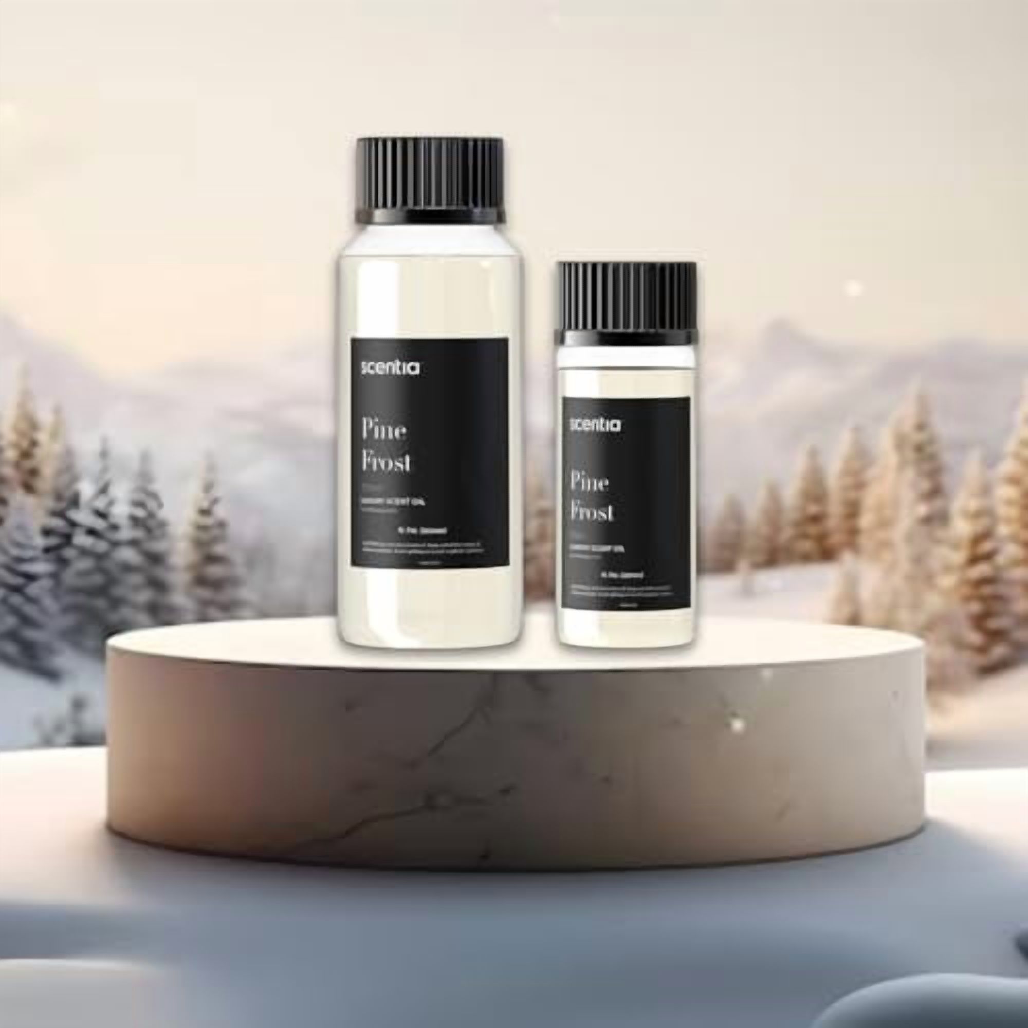 Scentia Pine Frost Essential Oil 120 ml | Christmas Scent | Crisp Winter Scent with Fir, Pine, Citrus & Vanilla Notes | Perfect for Diffusers, Candles, Soap Making & Home Fragrance | Made in USA