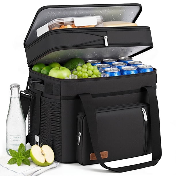 Bolsa térmica MIYCOO de doble compartimento, impermeable, 37 x 28 x 29 cm