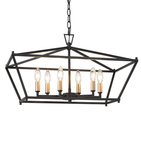 LNC 8-Light 14.6-in Height Matte Black Linear Shape Candle style Chandelier, Dining Room, Foyer, Bedroom Chandelier Light,BNZFBNWM1CA3804V7|Walmart Canada