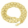 thumbnail image 3 of 12mm 14k Yellow Gold Plated Flat Mariner Chain Necklace, 30 inches, 3 of 7