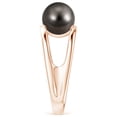 thumbnail image 3 of ANGARA Solitaire Tahitian Cultured Pearl Double Shank Ring in 14K Rose Gold for Women | June Birthstone, Birthday, Anniversary, Jewelry Gift for Women | Pearl Ring, 3 of 8