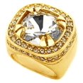 thumbnail image 2 of GIFTS INFINITY Gold Tone Synthetic Clear CZ Stone Mens Rick Ross Hip Hop Style Ring (7), 2 of 4