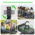 thumbnail image 2 of Camping Fan,20000mAh Rechargeable Battery Operated Outdoor Tent Fan with LED Light & Foldable Hook, 4 Speeds with 270° Rotate Pivot for Camping, Barbecue, kitchen, Fishing Construction Sites, 2 of 7